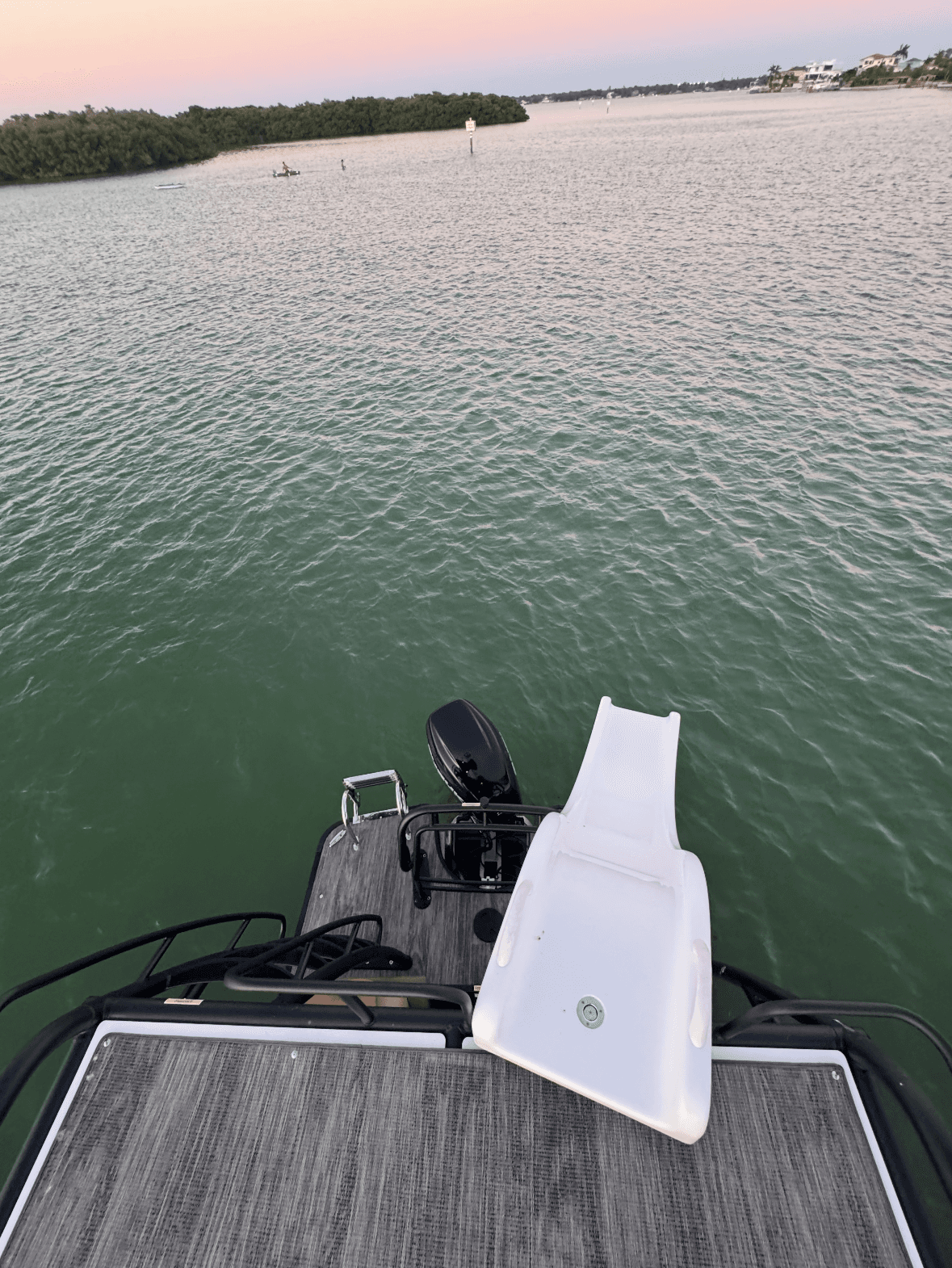 Back deck with slide